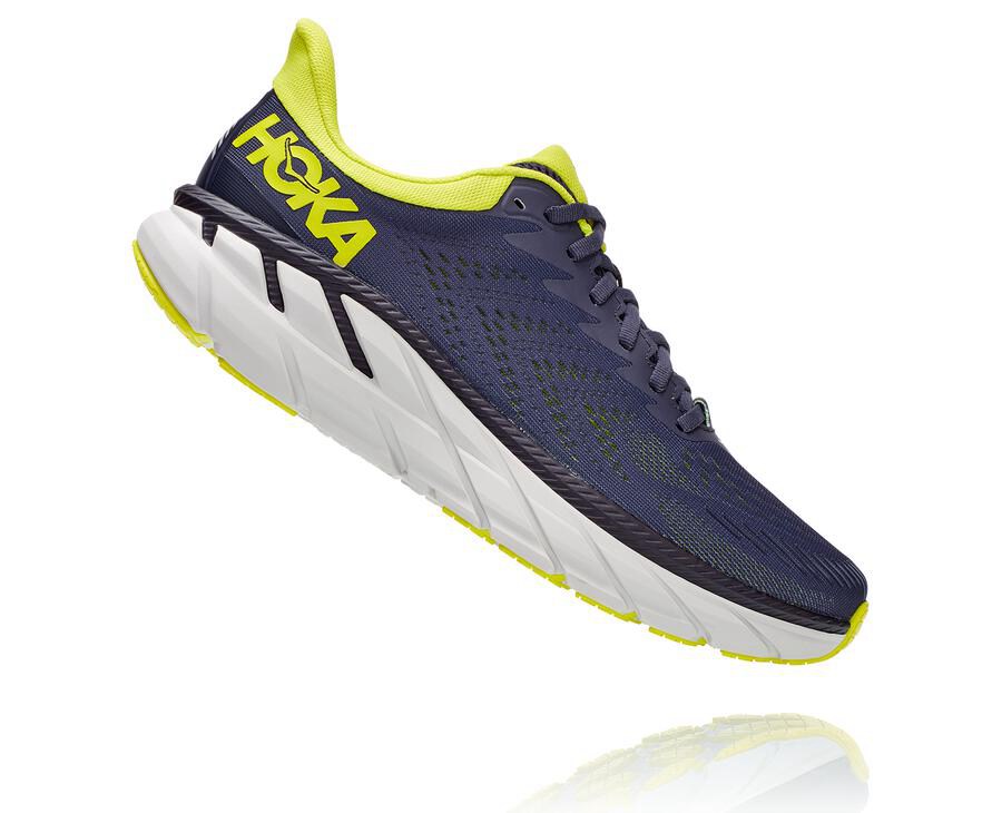 Hoka Australia One One Clifton 7 - Mens Running Shoes Navy - YGKAM-2856